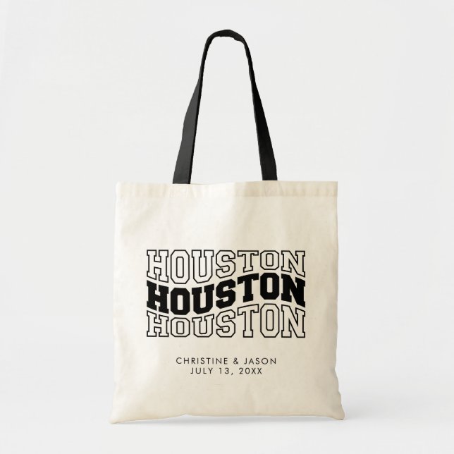 Bolso De Tela Bienvenidos al Boda Houston (Frente)