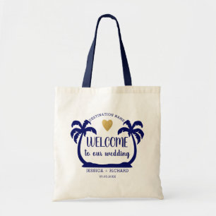 Bolso De Tela Bienvenidos al Hotel Blue Palm Trees Destination W