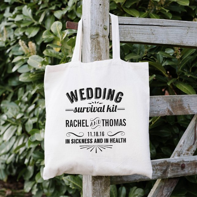 Bolso De Tela Bienvenidos al kit de supervivencia del boda (Subido por el creador)