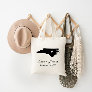 Bolso De Tela Bienvenidos Bodas de Carolina del Norte
