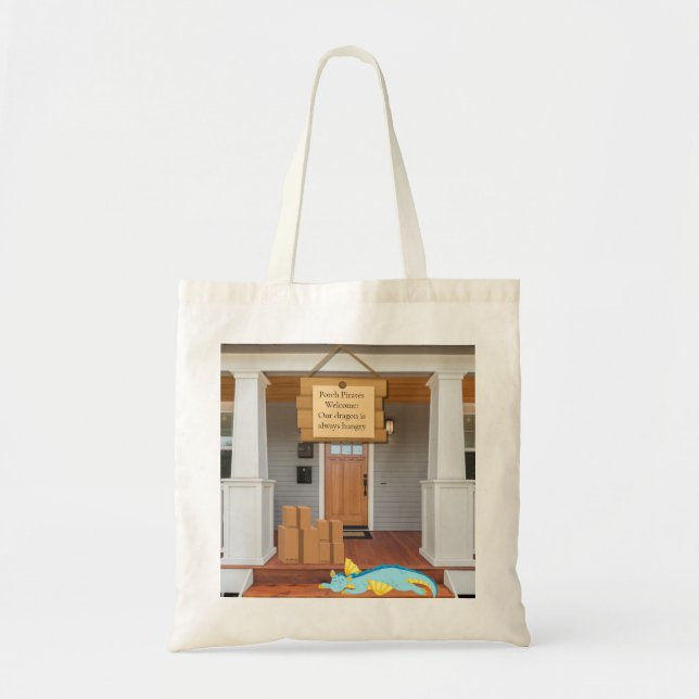 Bolso De Tela Bienvenidos los Piratas Porch: Nuestro Dragón siem (Frente)