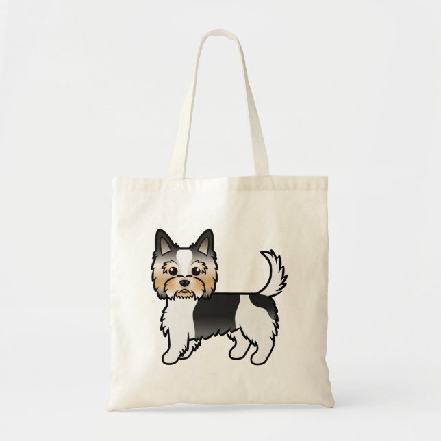 Bolso De Tela Biewer Terrier Biewer Yorkshire Terrier Cute Dog (Frente)