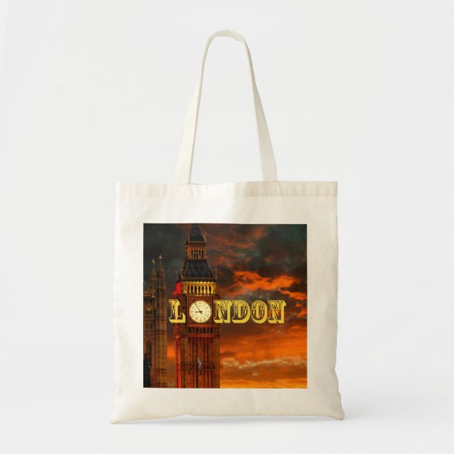 BOLSO DE TELA BIG BEN LONDON (Frente)