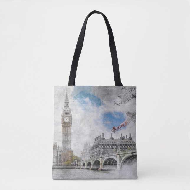 Bolso De Tela Big Ben, Londres, Reino Unido (Anverso)