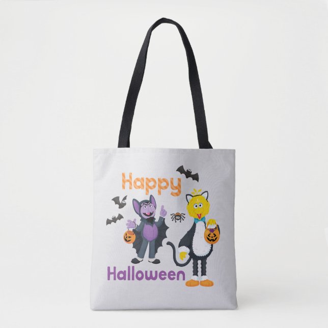 Bolso De Tela Big Bird and Count | Feliz Halloween (Anverso)