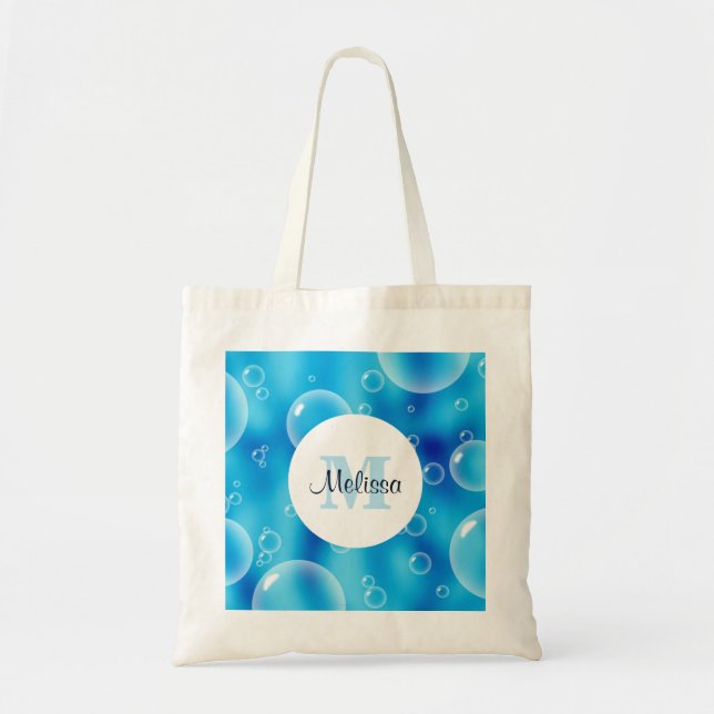 Bolso De Tela Big Bouncing Blue Bubbles Monogram (Frente)