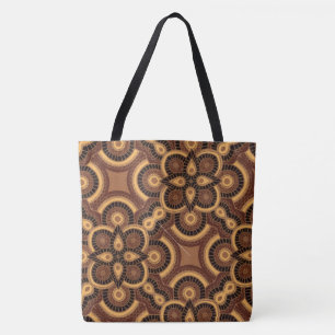 Bolso De Tela Big Ethnic Geometric Tote Bag