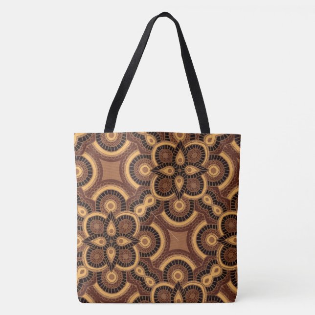 Bolso De Tela Big Ethnic Geometric Tote Bag (Anverso)