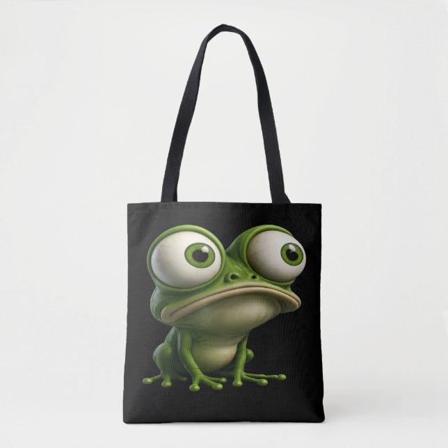 Bolso De Tela Big-Eyed Cartoon Frog (Anverso)