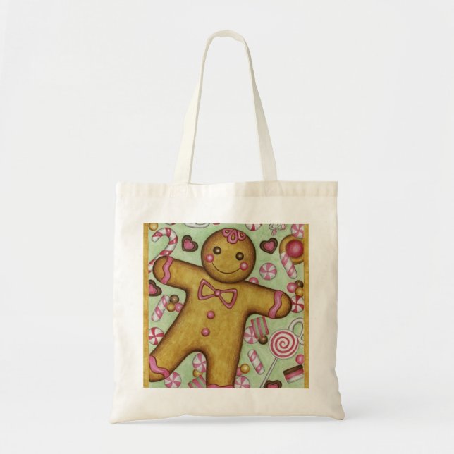 Bolso De Tela Big Gingbread Boy (Frente)