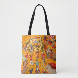 Bolso De Tela Big Japanese Circus woodblock print