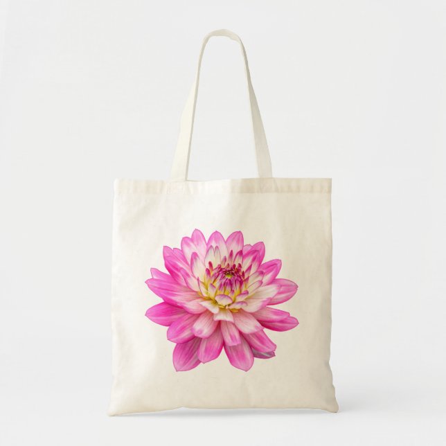 Bolso De Tela Big Pink Dahlia (Frente)
