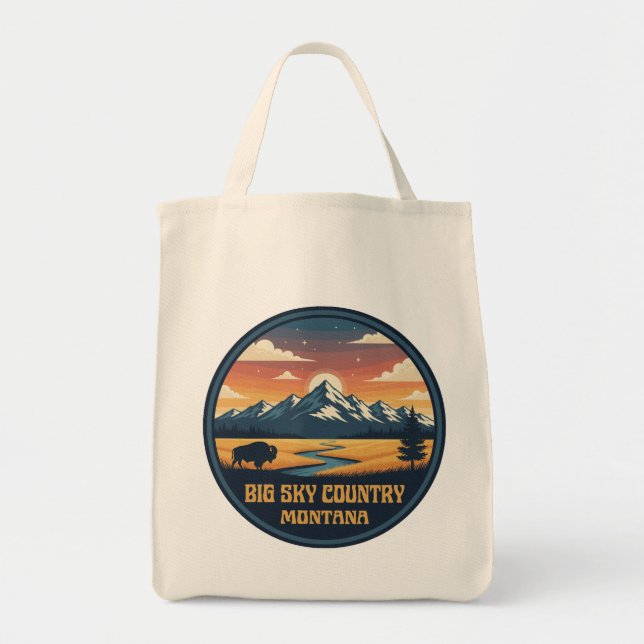 Bolso De Tela Big Sky Country Montana (Frente)