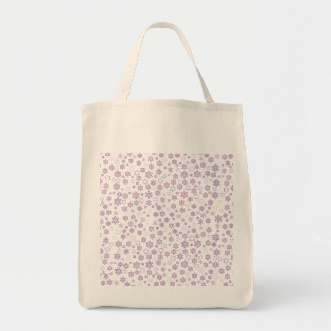 Bolso De Tela Big-Snow-Flakes (Frente)