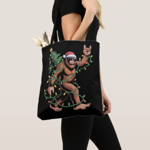 Bolso De Tela Bigfoot Santa árbol de Navidad Sasquatch Santa