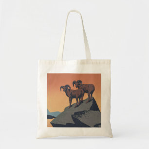 Bolso De Tela Bighorn Oveja Estadounidense Vida Silvestre Occide