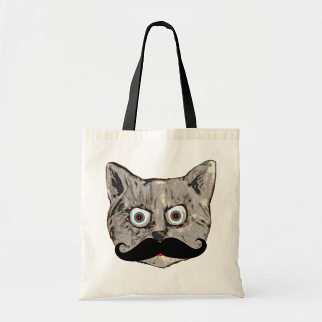 Bolso De Tela bigote de gato (Frente)