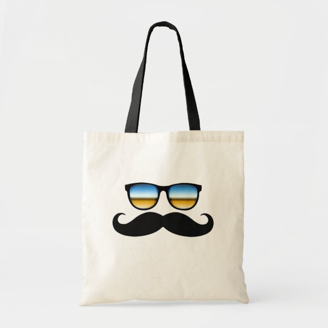 Bolso De Tela Bigote fresco debajo de sombras (Frente)