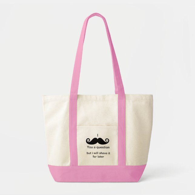 Bolso De Tela Bigote I usted una pregunta (Frente)