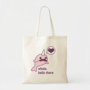 Bolso De Tela Bigote Narwhal