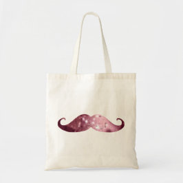 Bolso De Tela Bigote rosado divertido de Bling