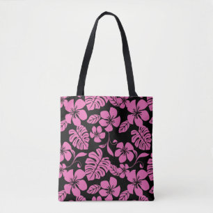 BOLSO DE TELA BIKINI ROSA (NEGRO/ROSA)