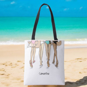 Bolso De Tela Bikinis y Martinis Moda Chic Personalizada