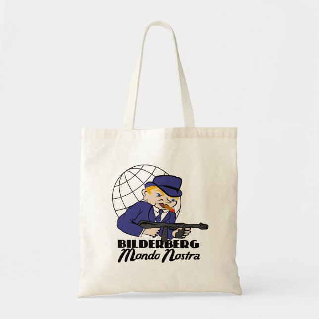 Bolso De Tela Bilderberg Mondo Nostra (Frente)