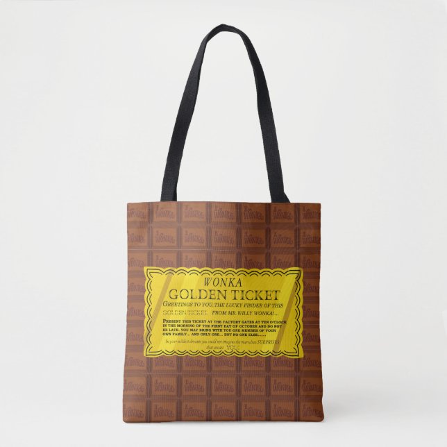 Bolso De Tela Billete de oro de Willy Wonka (Anverso)