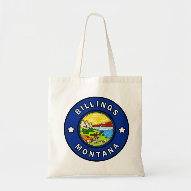 Bolso De Tela Billings Montana (Frente)