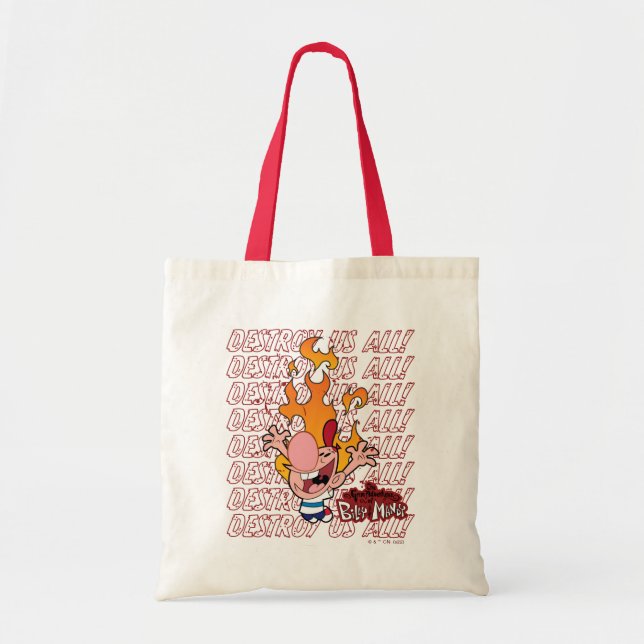 Bolso De Tela Billy & Mandy - Destruyan A Todos (Frente)