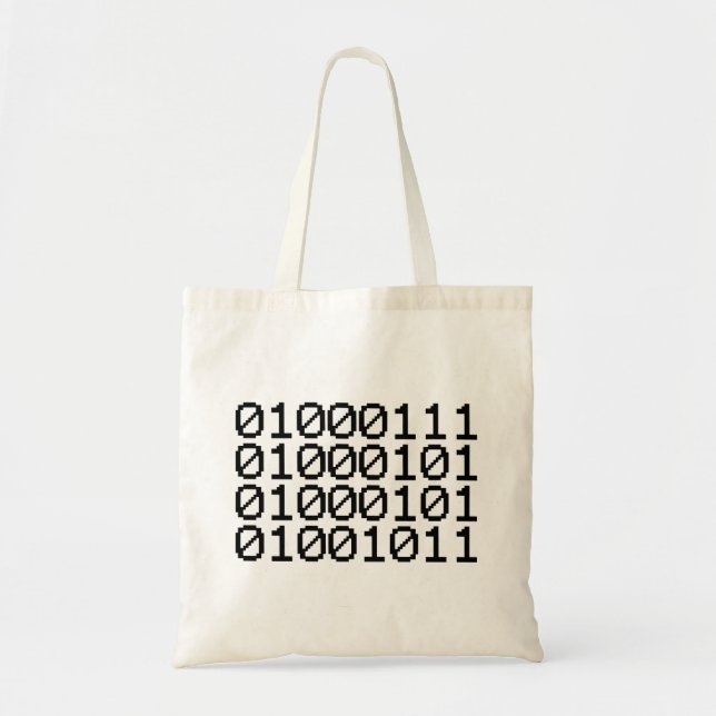 BOLSO DE TELA BINARY GEEK (Frente)