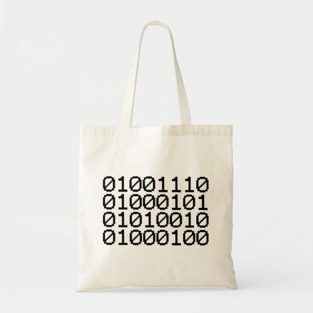 BOLSO DE TELA BINARY NERD (Frente)