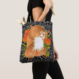Bolso De Tela BINDI MINGSIE tote de vaca rojo-2 tamaños