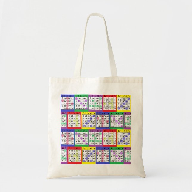Bolso De Tela BINGO Cards Bingo Tote Bag (Frente)
