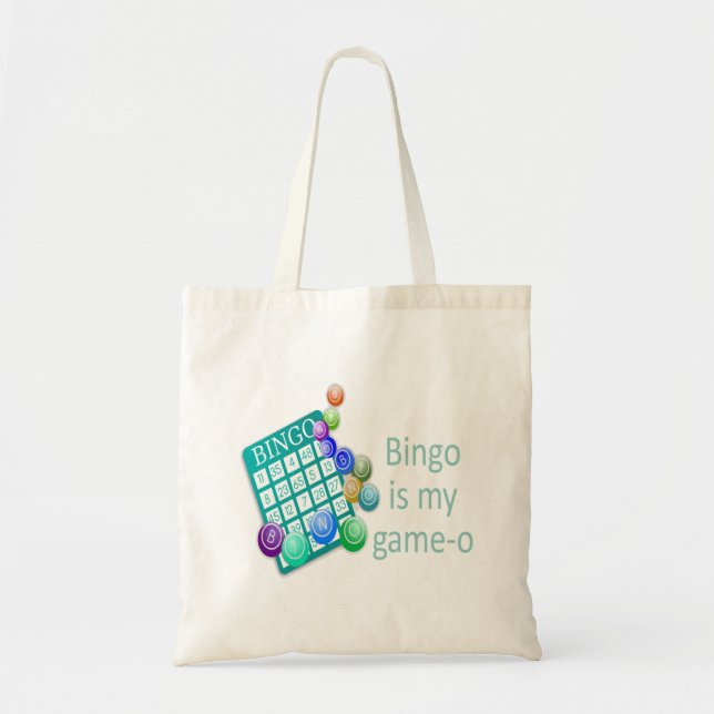 Bolso De Tela Bingo es mi oferta divertida de Juego-O (Frente)
