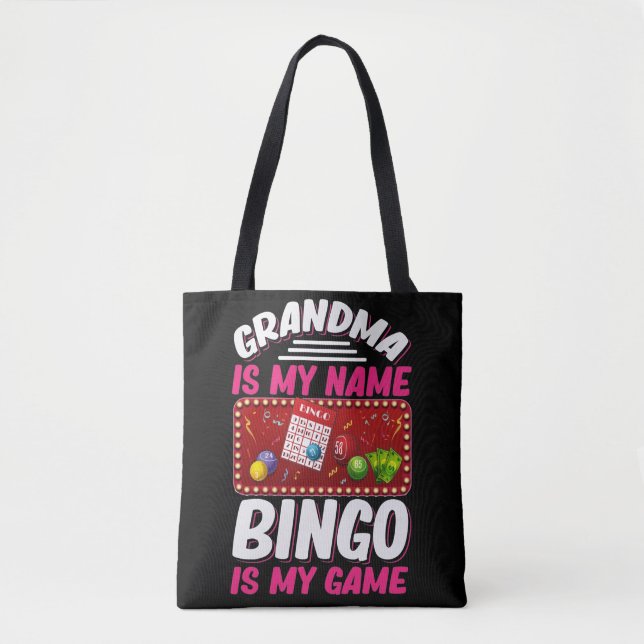 Bolso De Tela Bingo Jugador Abuela Abuela Bingo Funny Abuela (Anverso)