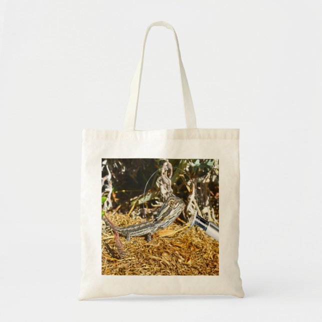 Bolso De Tela Biología De Un Dragón Con Cabeza De Bebé Lizard, (Frente)