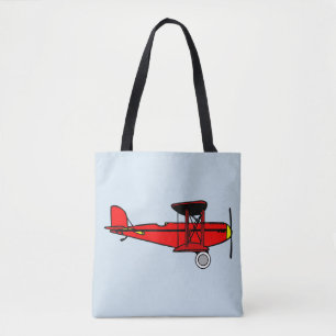 Bolso De Tela Biplano rojo