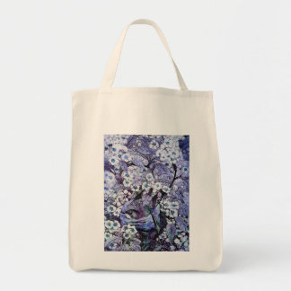 Bolso De Tela BIRD NEST, azul blanco