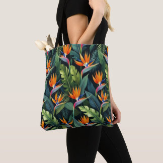 Bolso De Tela Bird of Paradise Flower Pattern