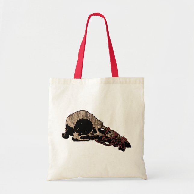 Bolso De Tela Bird Skull (Frente)