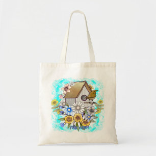 Bolso De Tela Birdhouse Wren Tote Bag