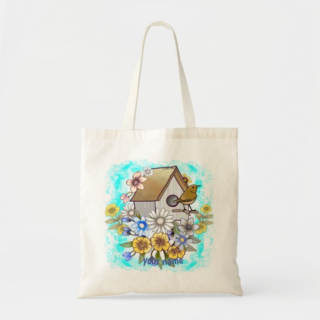 Bolso De Tela Birdhouse Wren Tote Bag (Frente)