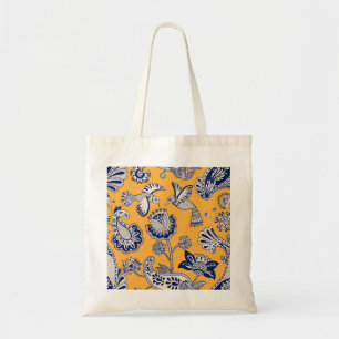 Bolso De Tela Birds Paisley Flowers Vintage Pattern