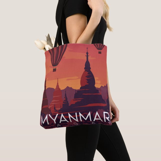Bolso De Tela Birmania Bagan (Detalle)