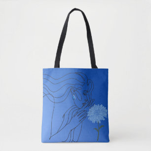 Bolso De Tela Birthstone y Flor de septiembre 