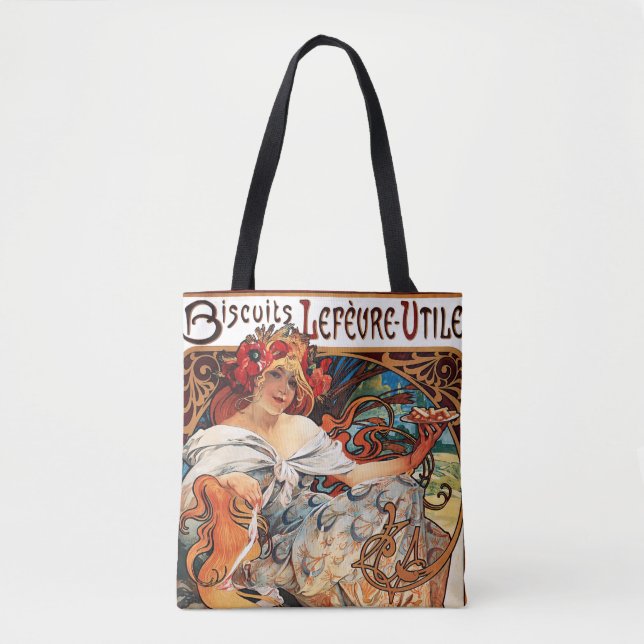 Bolso De Tela Biscuit, Mucha (Anverso)