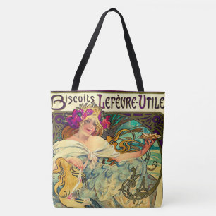 Bolso De Tela Biscuits Lefevre-Utile de Alphonse Mucha (1896)