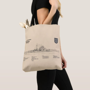 Bolso De Tela Bismarck - Planes Blueprint de Battleship